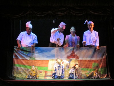 Puppeteers at the Mandalay Marionette Theater