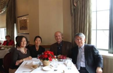 Lunch at the Faculty Club with Mark Bender, Chris Lee, Chan Park, and Etsuyo Yuasa