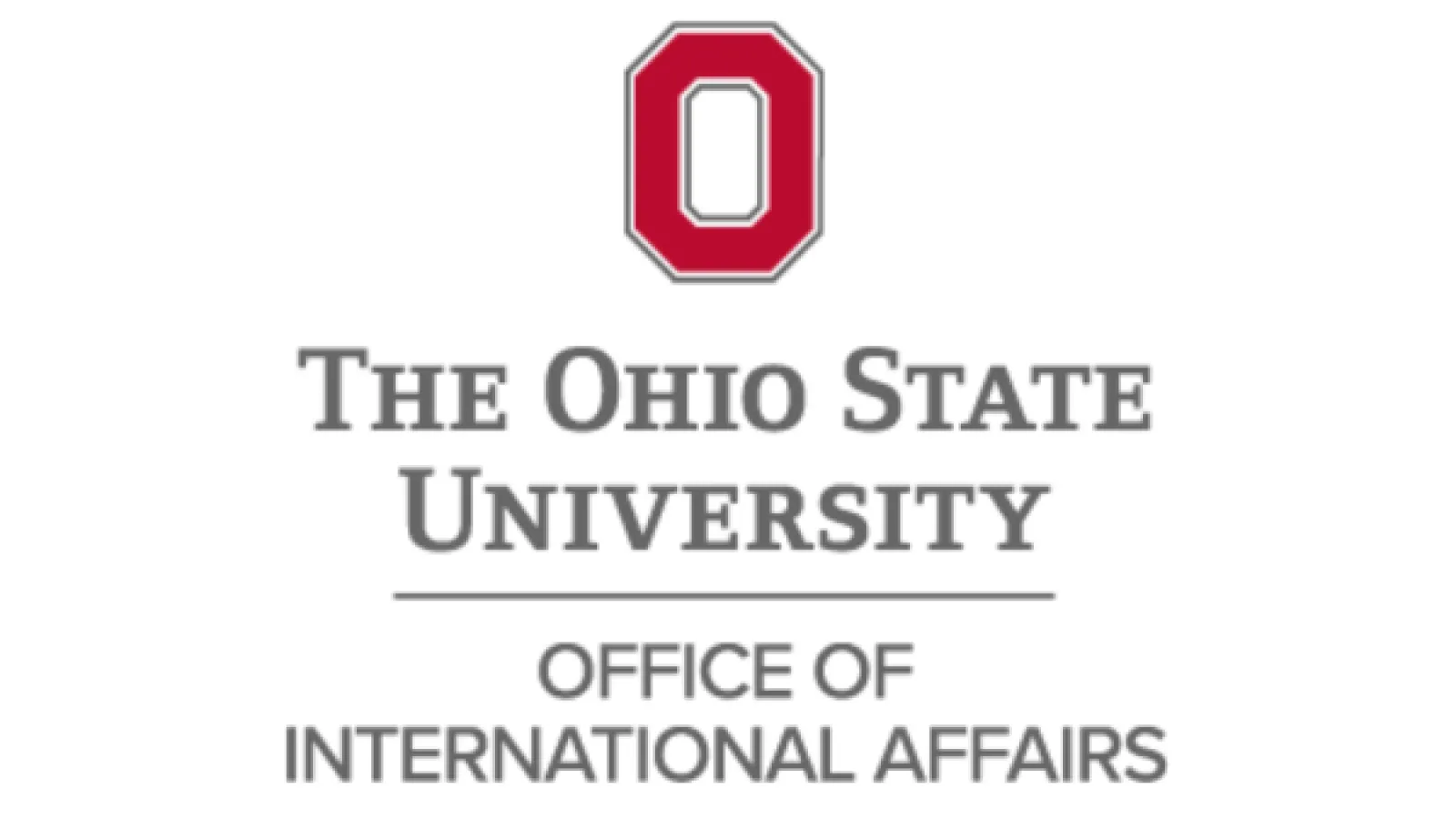 Ohio State University Office of International Affairs logo, featuring a signature red block O