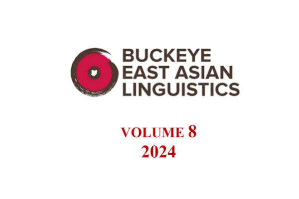 Buckeye East Asian Linguistics Volume 8 book cover.