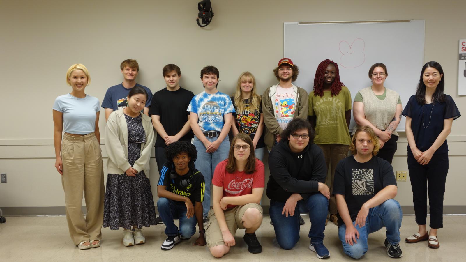Group of students standing together and smiling 